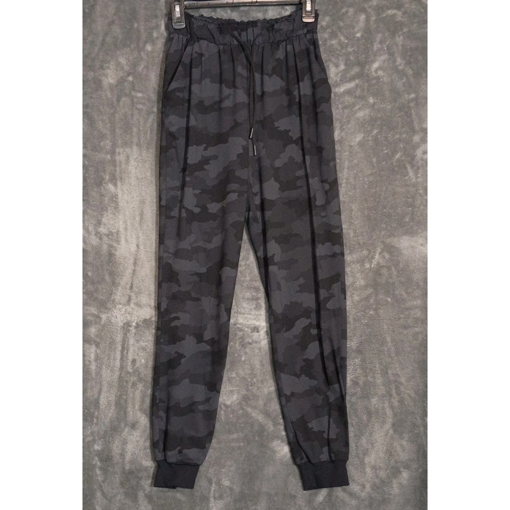 Lululemon Jogger Pants Womens 4 Black Heritage Camo High Rise Full Length W5DCTS